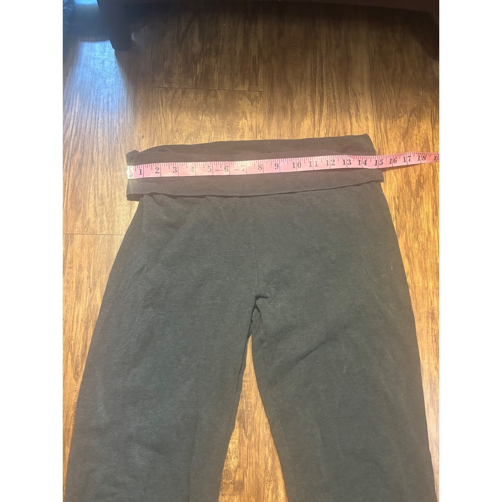 y2k spellout Aerie Foldover Waist Flare Yoga Pants women's Gray Size Medium - Picture 8 of 12